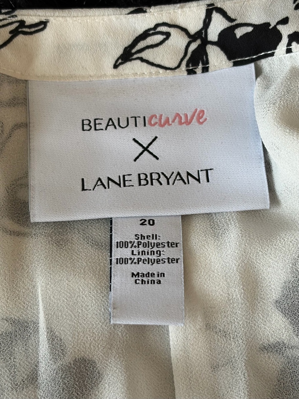 Lane Bryant Black and White Floral Midi Wrap Dress - Picture 8 of 10